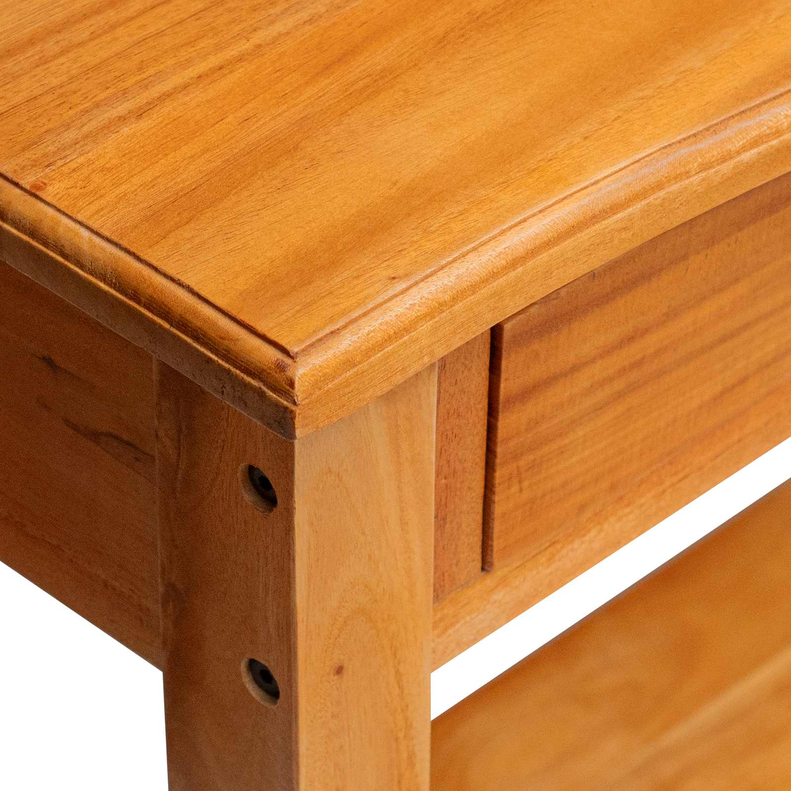 Wandtafel met lade Naturel 115 x 32 x 76 cm Massief Mahoniehout image 10