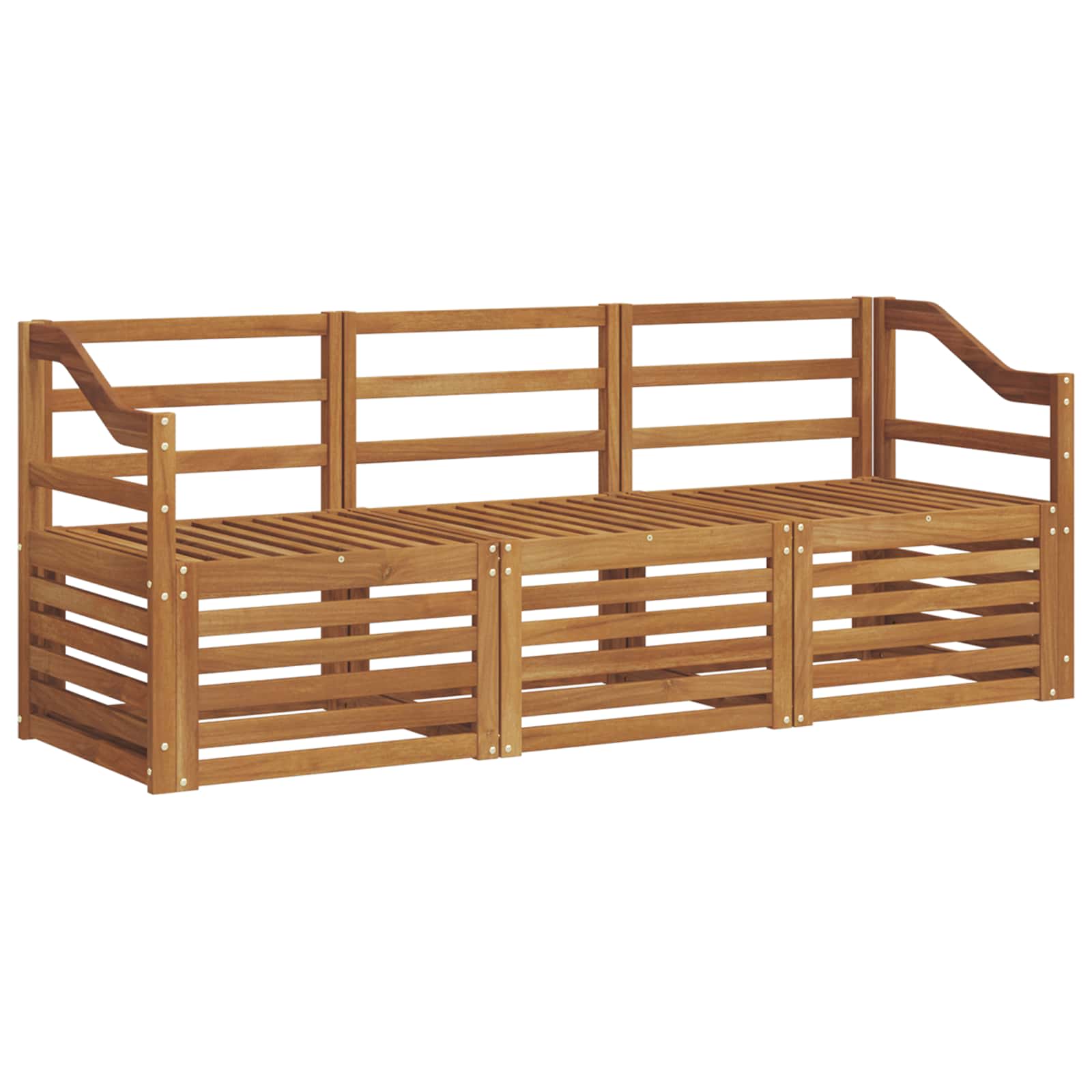 Sofa-Sets 3 pcs Naturel Massief Acaciahout image 2