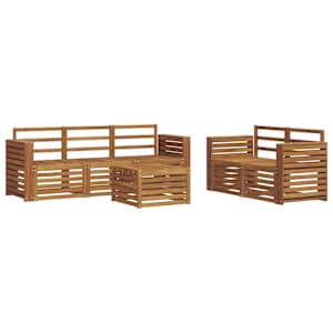Sedací soupravy 6 pcs Přírodní Masivní akátové dřevo - obrázek 2