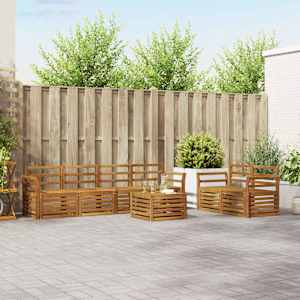 Sedežne garniture 7 pcs Naravna Masiven les akacije