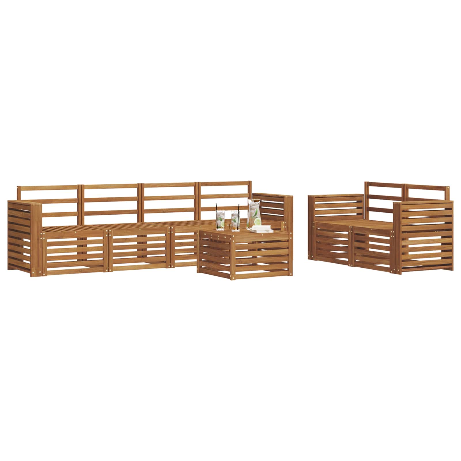 Thumbnail - vidaXL Sofagarnituren Massivholz Akazie