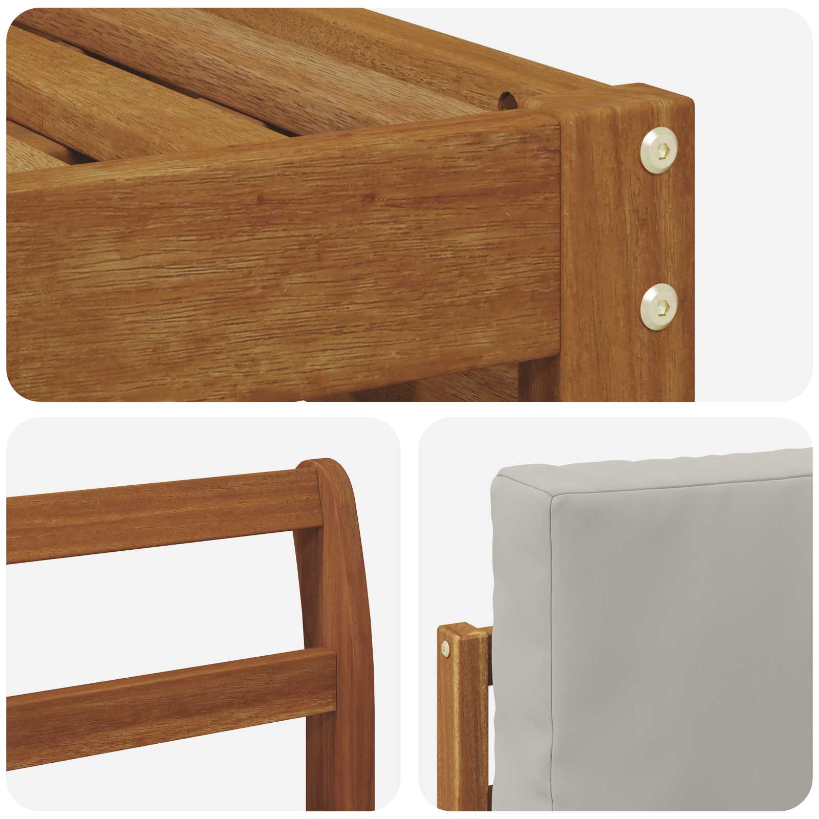 Sedežne garniture z blazino 8 pcs Naravna in svetlo siva - slika 6