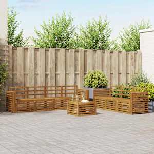 Sedežne garniture 8 pcs Naravna Masiven les akacije