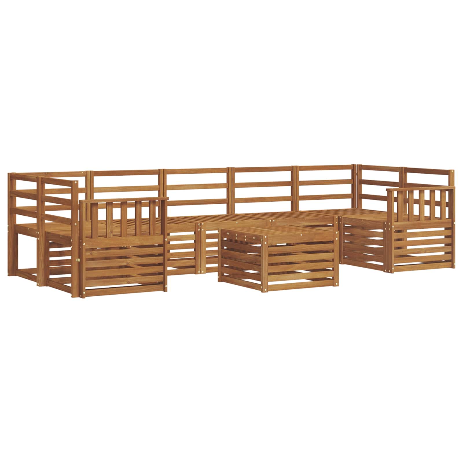 Sofa-Sets 8 pcs Naturel Massief Acaciahout image 2