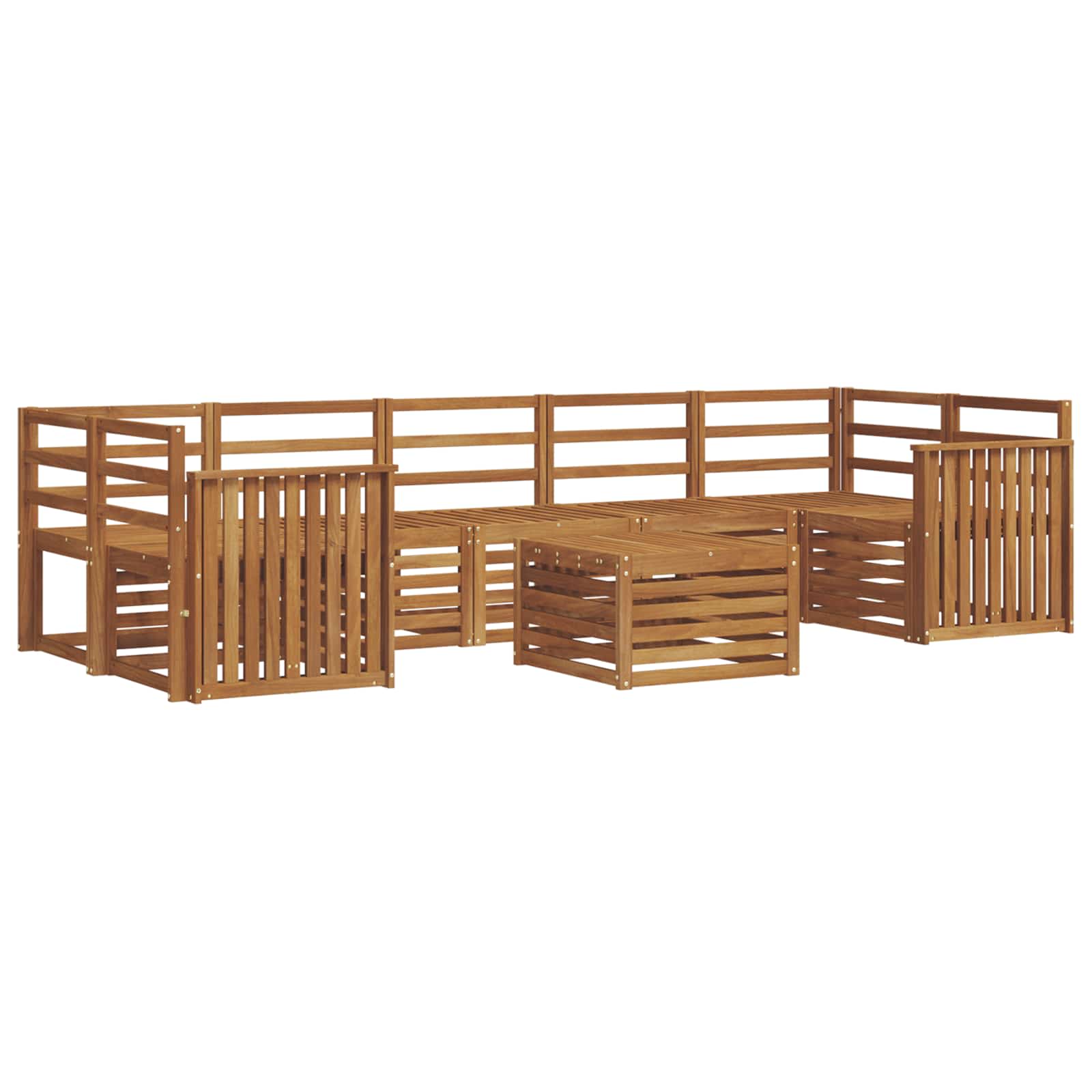 Sofa-Sets 8 pcs Naturel Massief Acaciahout image 2