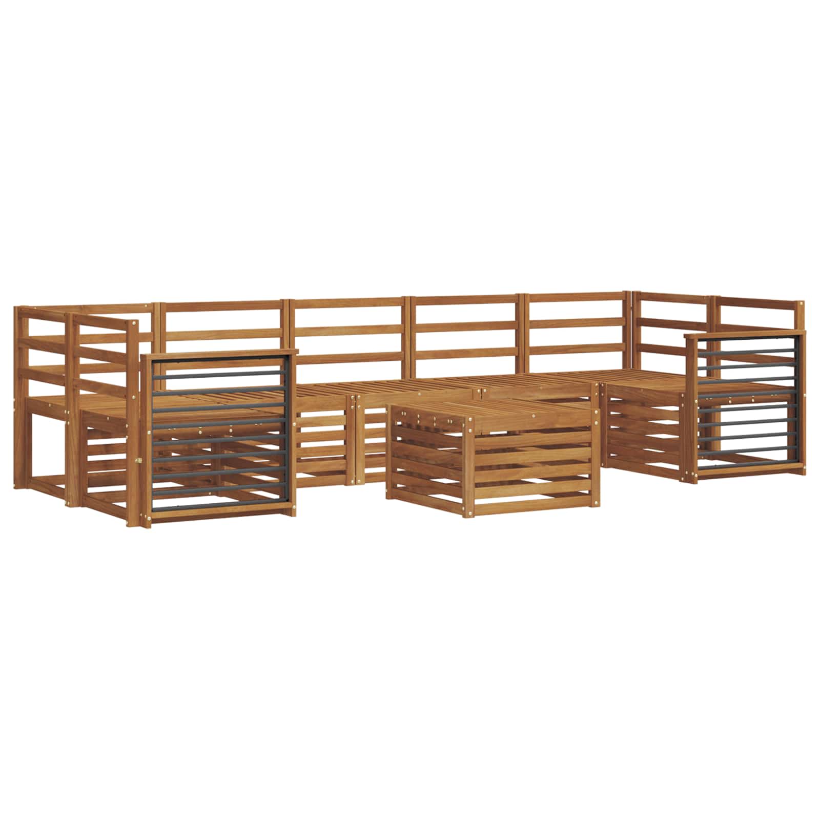 Sofa-Sets Naturel Massief Acaciahout image 2