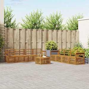 Sedežne garniture 9 pcs Naravna Masiven les akacije