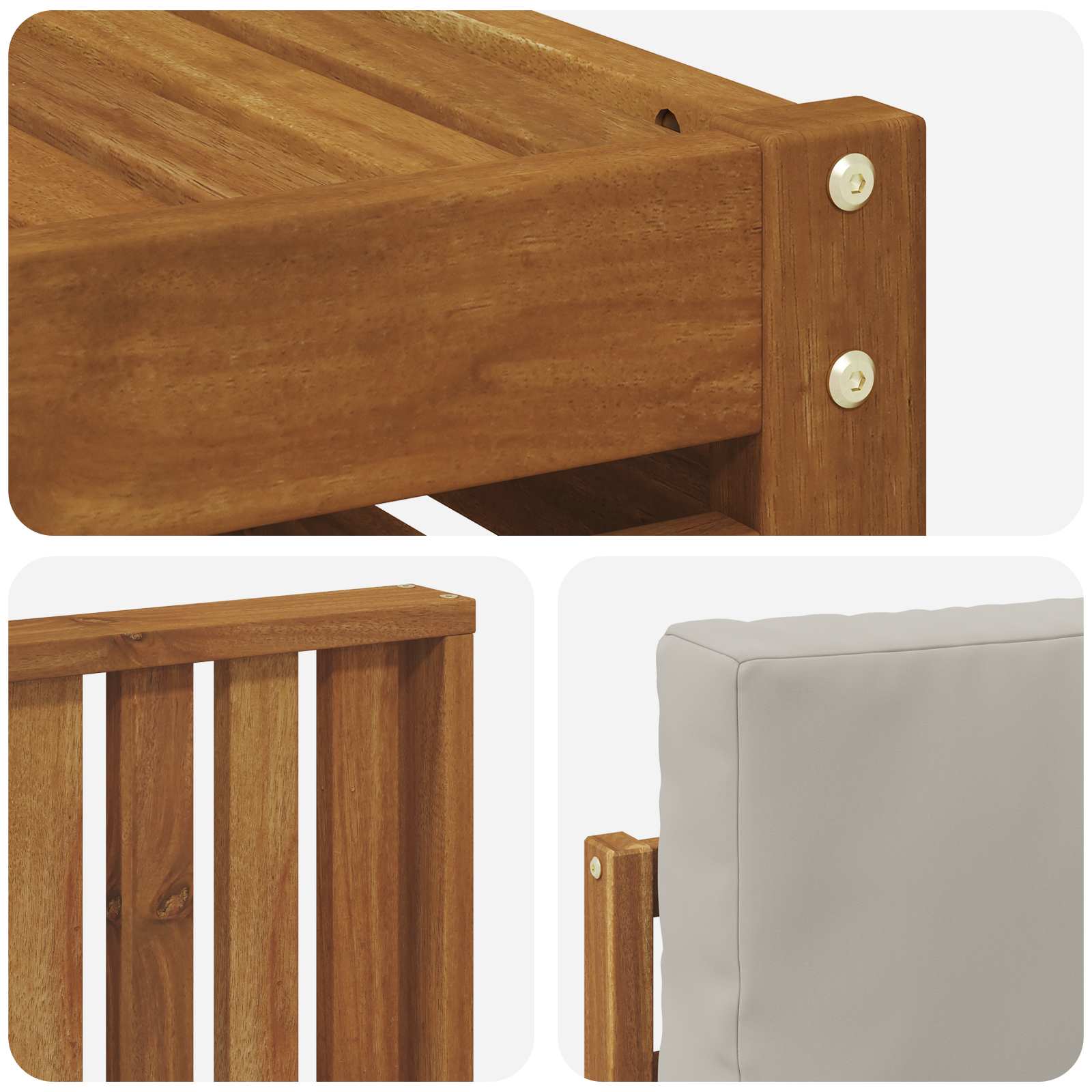 Sedežne garniture z blazino 9 pcs Naravna in svetlo siva - slika 6