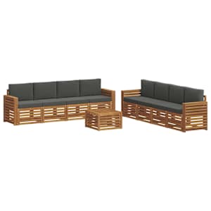 Sedací soupravy s polštářem 9 pcs Přirozená a Anthracitová - obrázek 2