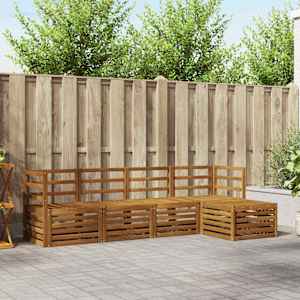 Sedežne garniture 5 pcs Naravna Masiven les akacije