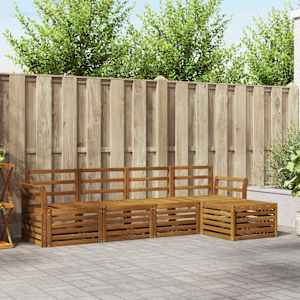 Zunanja garnitura za sedenje 5 pcs Naravna Masiven les akacije