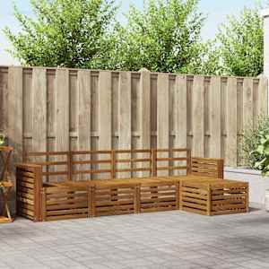 Sedežne garniture 5 pcs Naravna Masiven les akacije