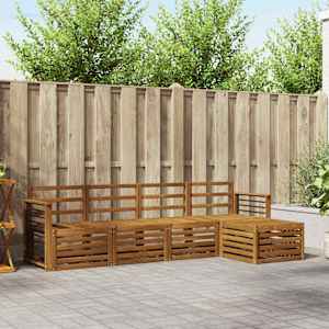 Sedežne garniture 5 pcs Naravna Masiven les akacije