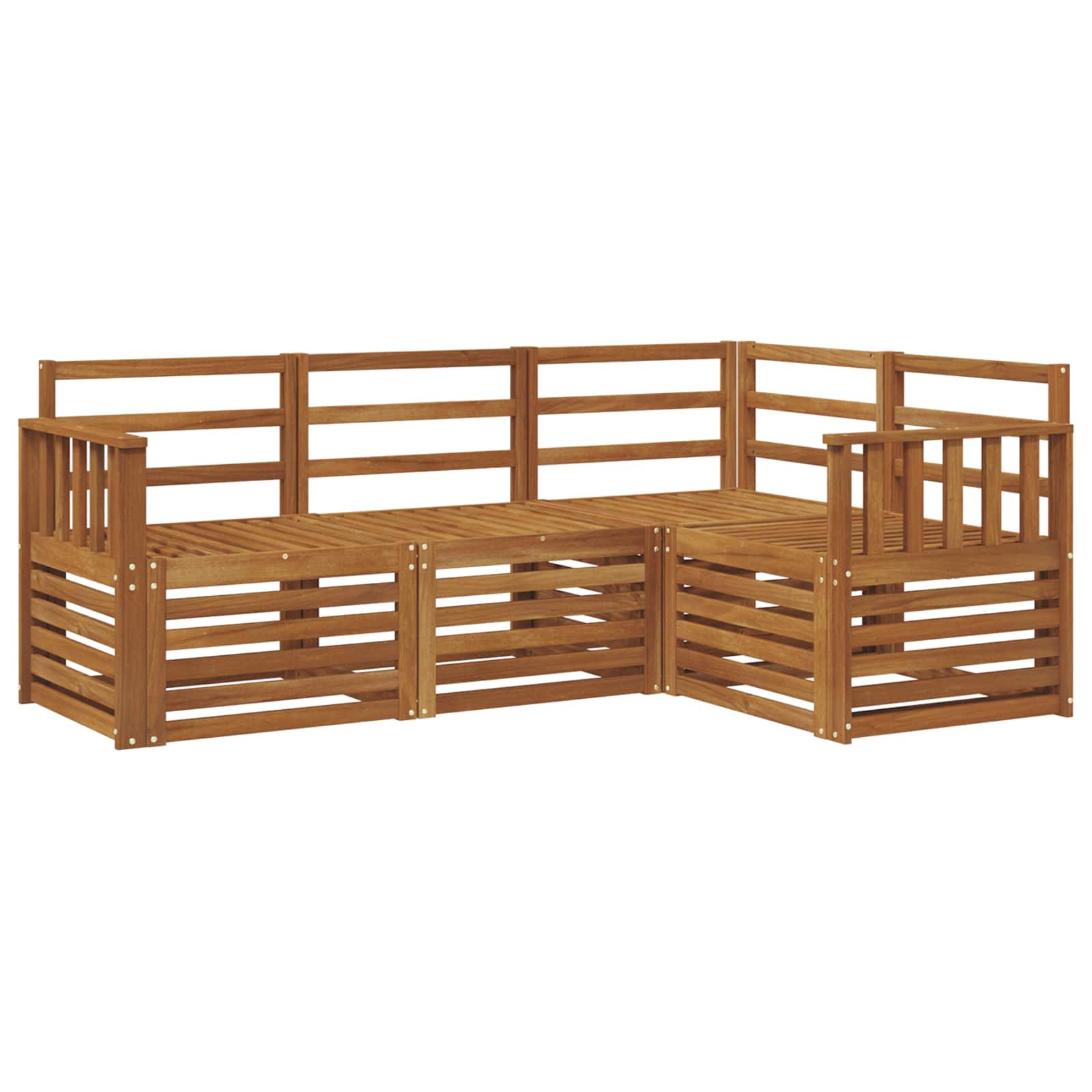 Sofa-Sets 4 pcs Naturel Massief Acaciahout image 2