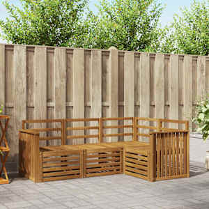 Sedežne garniture 4 pcs Naravna Masiven les akacije