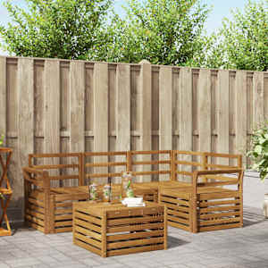 Zunanja garnitura za sedenje 5 pcs Naravna Masiven les akacije