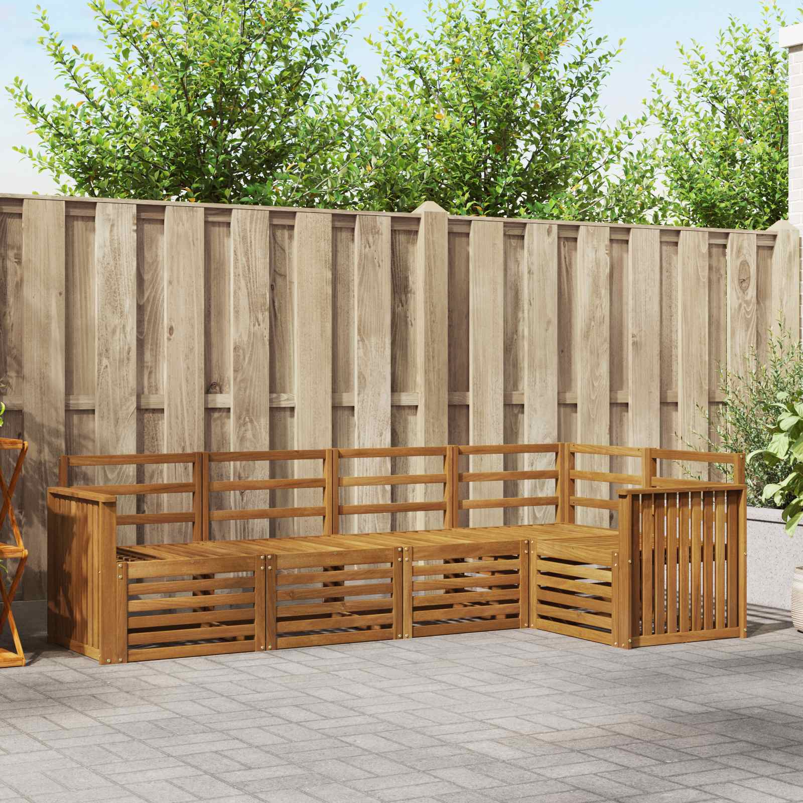 vidaXL Sofagarnituren 5 pcs Natur Massivholz Akazie