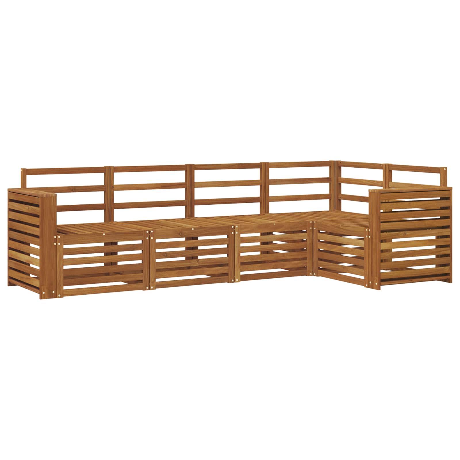 Thumbnail - vidaXL Sofagarnituren 5 pcs Natur Massivholz Akazie