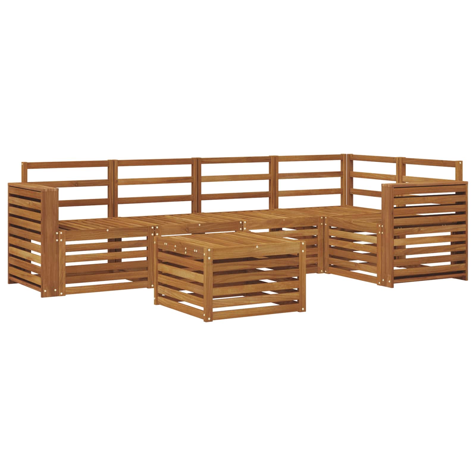 Thumbnail - vidaXL Sofagarnituren 6 pcs Natur Massivholz Akazie