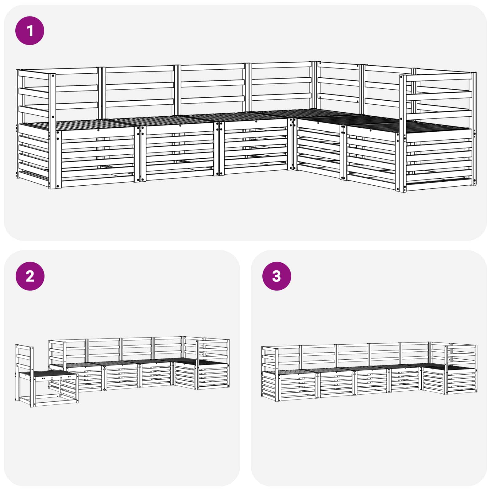 Sofa-Sets 6 pcs Naturel Massief Acaciahout image 6