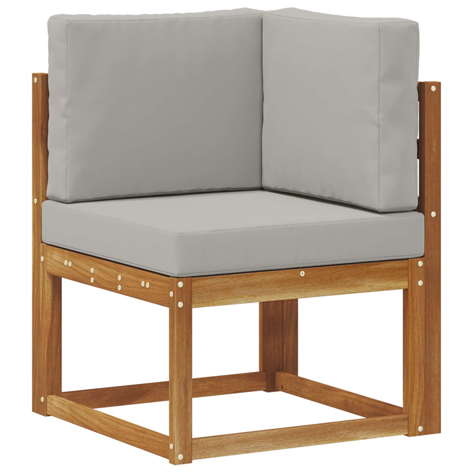 Sofa-Sets 6 pcs Natuurlijk en Lichtgrijs Massief Acaciahout image 4