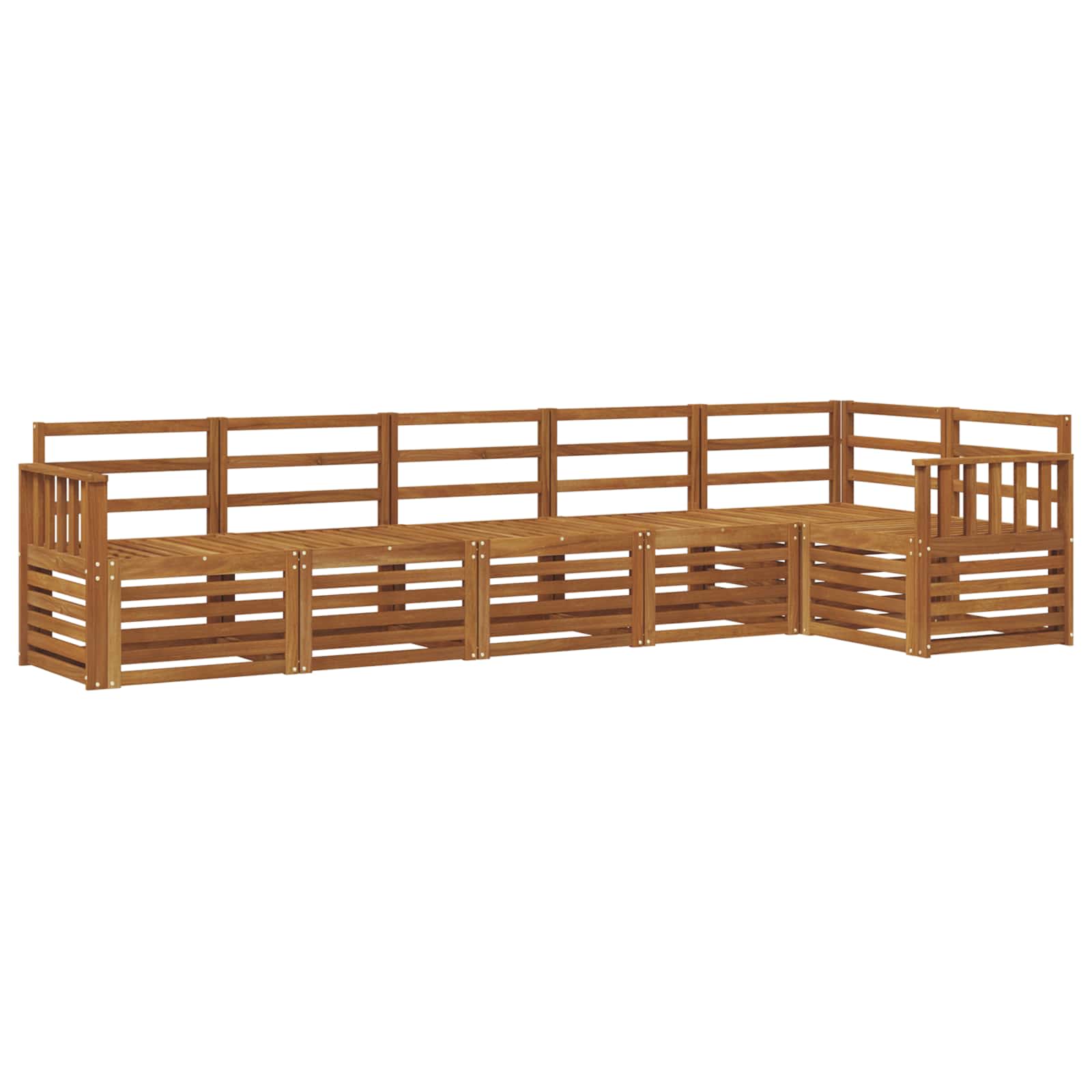 Sofa-Sets 6 pcs Naturel Massief Acaciahout image 2