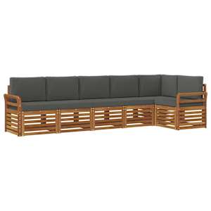 Rohová sofa sada s polštářem 6 pcs Přirozená a Anthracitová - obrázek 2
