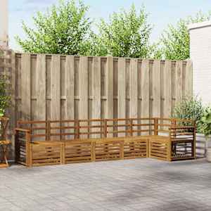 Sedežne garniture 6 pcs Naravna Masiven les akacije