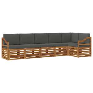 Rohová sofa sada s polštářem 6 pcs Přirozená a Anthracitová - obrázek 2