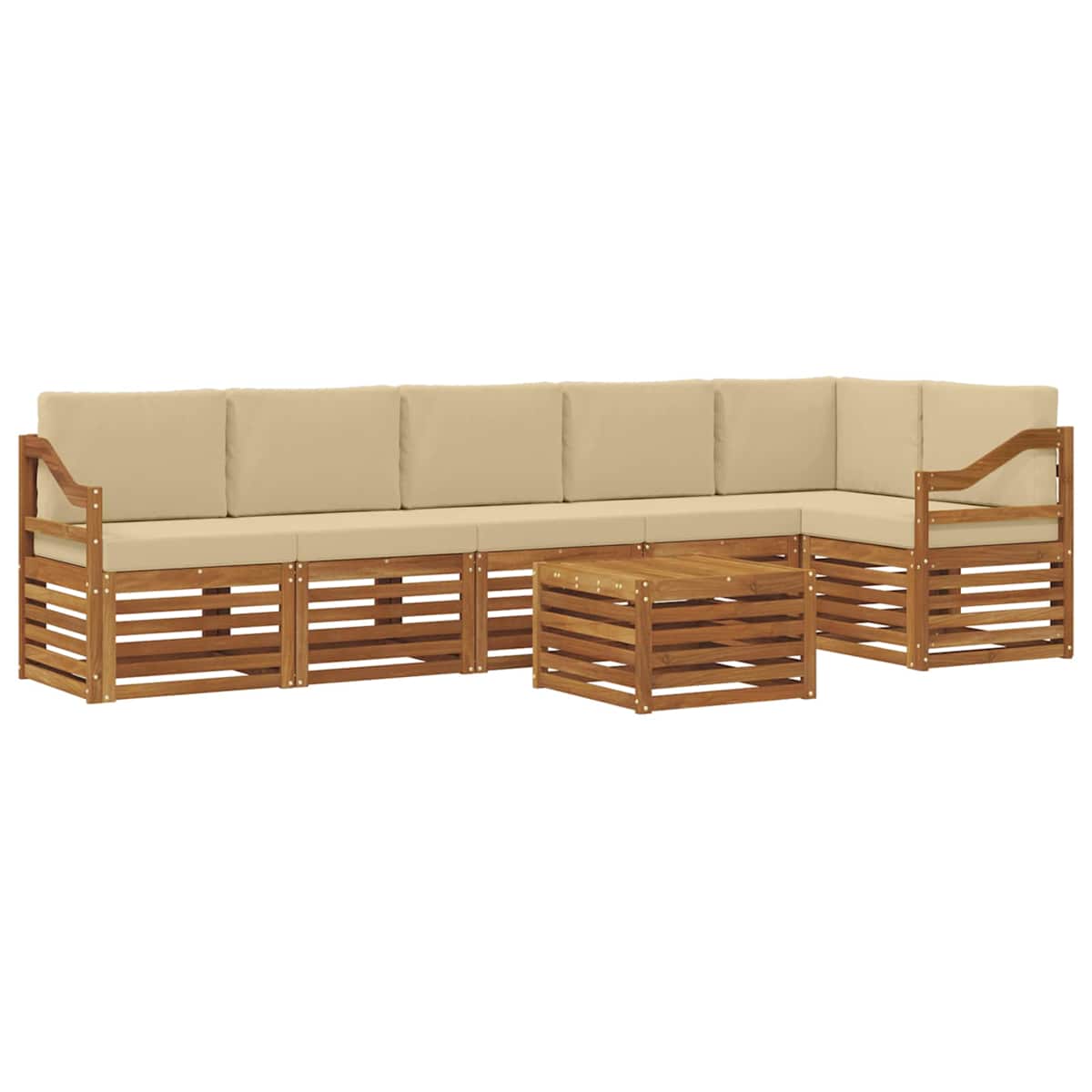 Udendørs sofagruppe 7 stk. Polyester - Billede 2