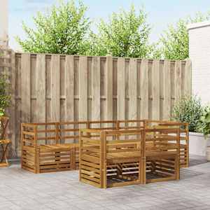 Sedežne garniture 7 pcs Naravna Masiven les akacije