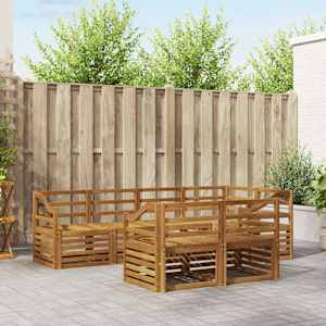 Kotna sedežna garnitura 7 pcs Naravna