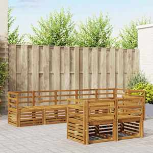 Sedežne garniture 8 pcs Naravna Masiven les akacije