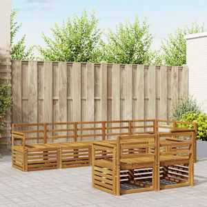 Sedežne garniture 8 pcs Naravna Masiven les akacije