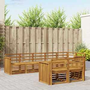 Sedežne garniture 8 pcs Naravna Masiven les akacije