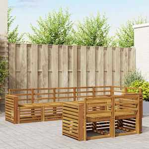 Sedežne garniture 8 pcs Naravna Masiven les akacije