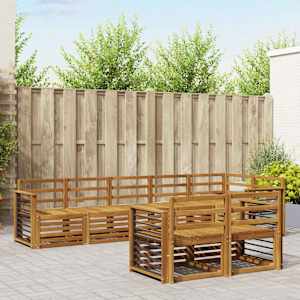 Sedežne garniture 8 pcs Naravna Masiven les akacije