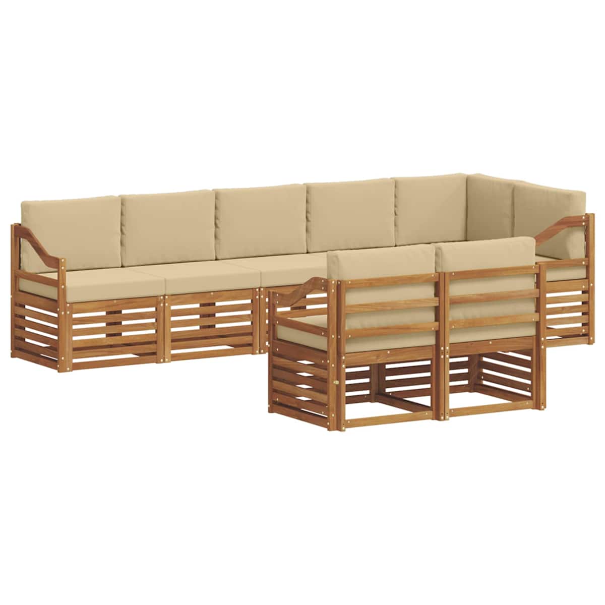 Udendørs sofagruppe 8 stk. Polyester - Billede 2