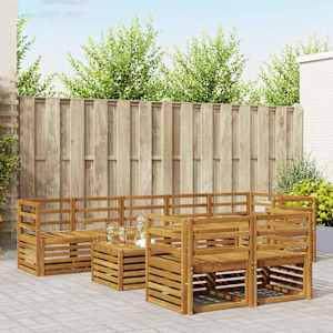 Sedežne garniture 9 pcs Naravna Masiven les akacije