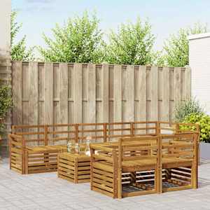 Sedežne garniture 9 pcs Naravna Masiven les akacije