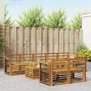 Sedežne garniture 9 pcs Naravna Masiven les akacije