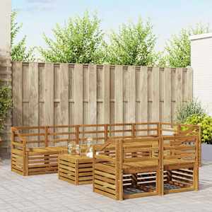 Sedežne garniture 9 pcs Naravna Masiven les akacije