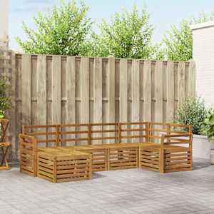 Kotna sedežna garnitura 6 pcs Naravna