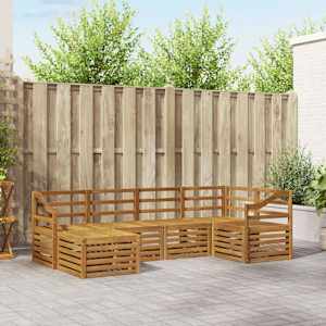 Kotna sedežna garnitura 6 pcs Naravna