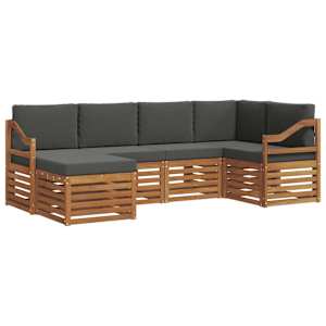 Rohová sofa sada s polštářem 6 pcs Přirozená a Anthracitová - obrázek 2
