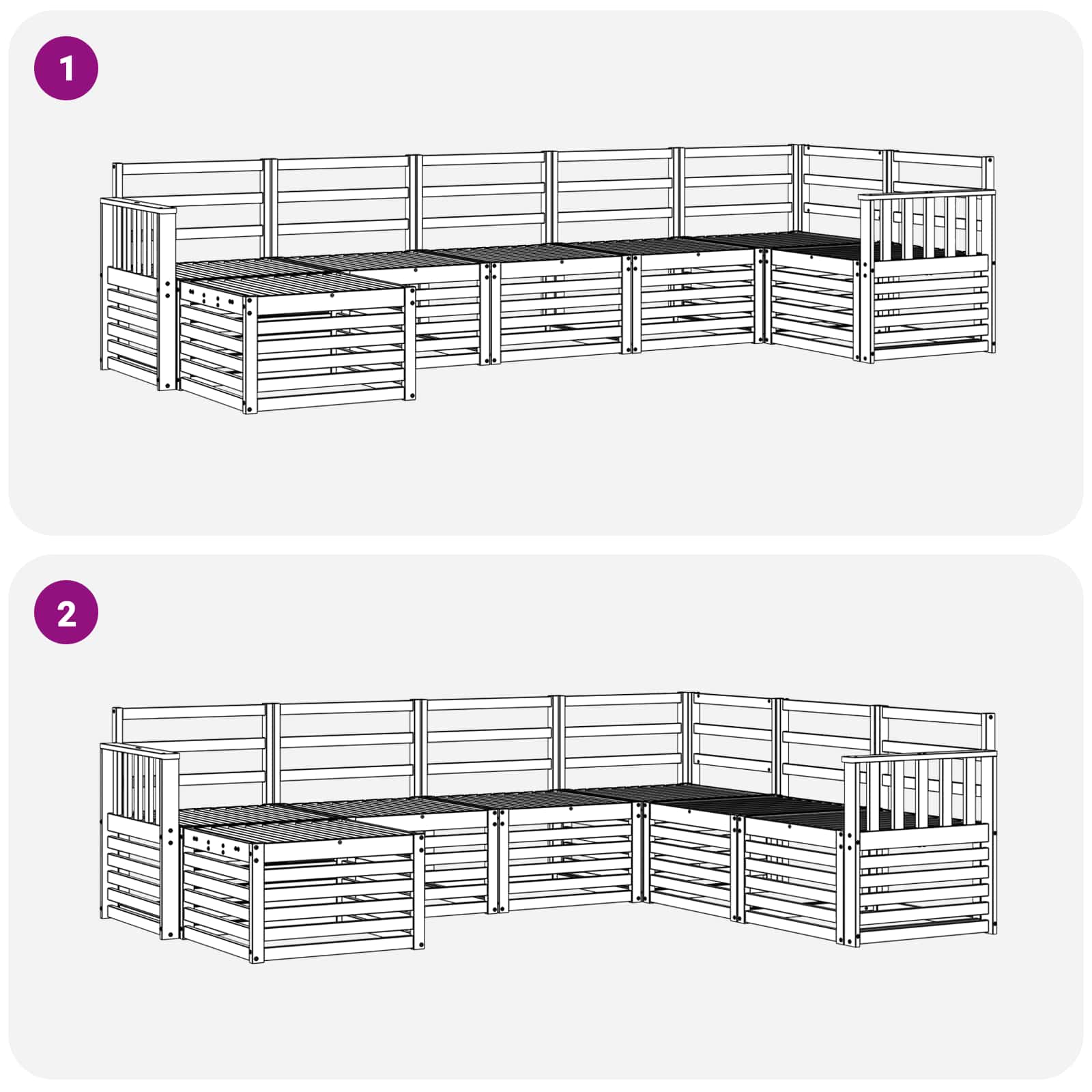 Sofa-Sets 7 pcs Naturel Massief Acaciahout image 8