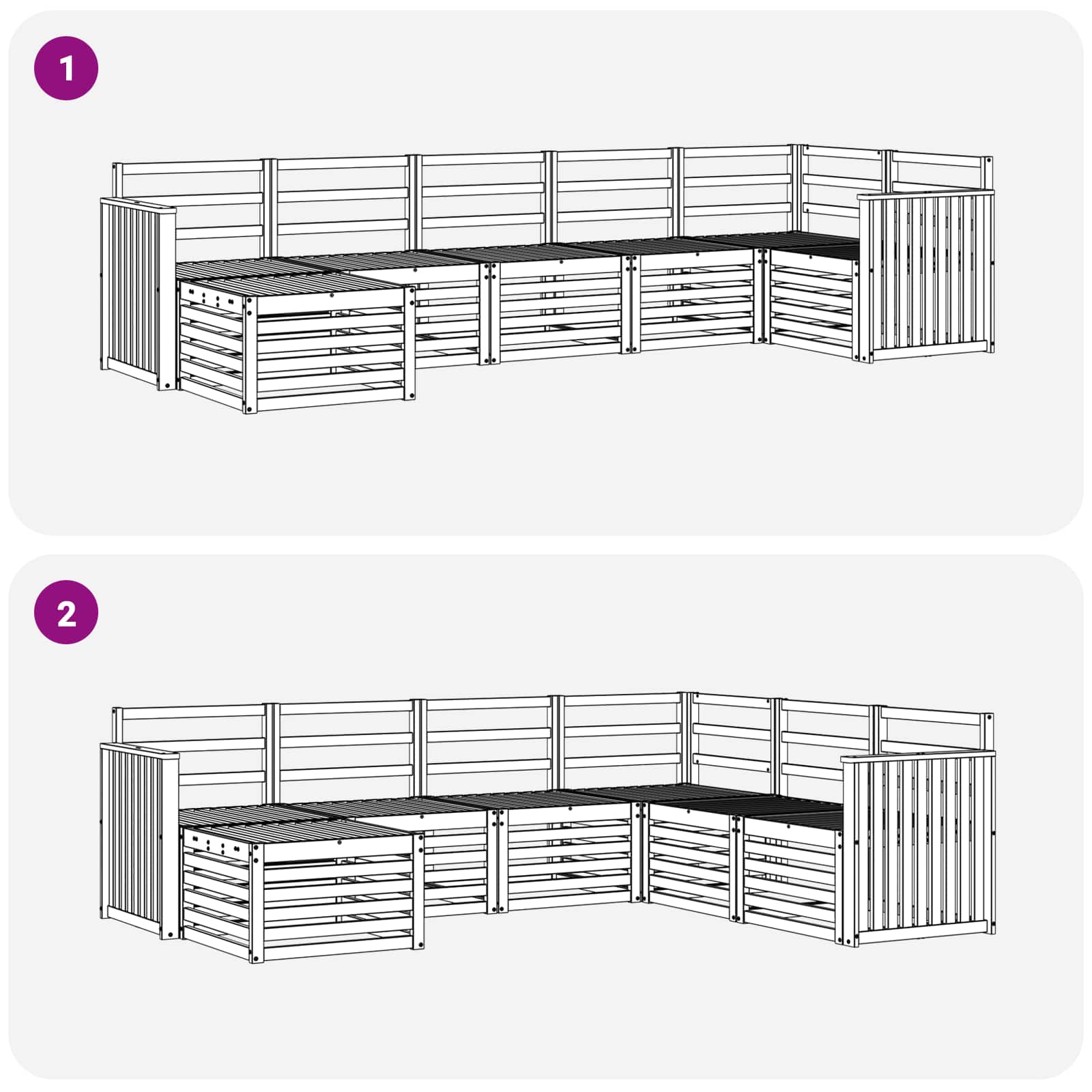 Sofa-Sets 7 pcs Naturel Massief Acaciahout image 8