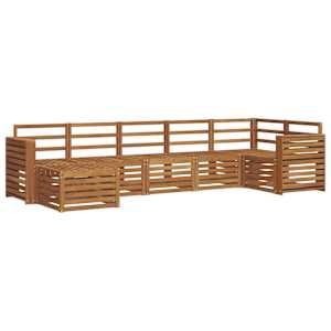 Rohová sofa sada 7 pcs Přírodní Masivní akátové dřevo - obrázek 2
