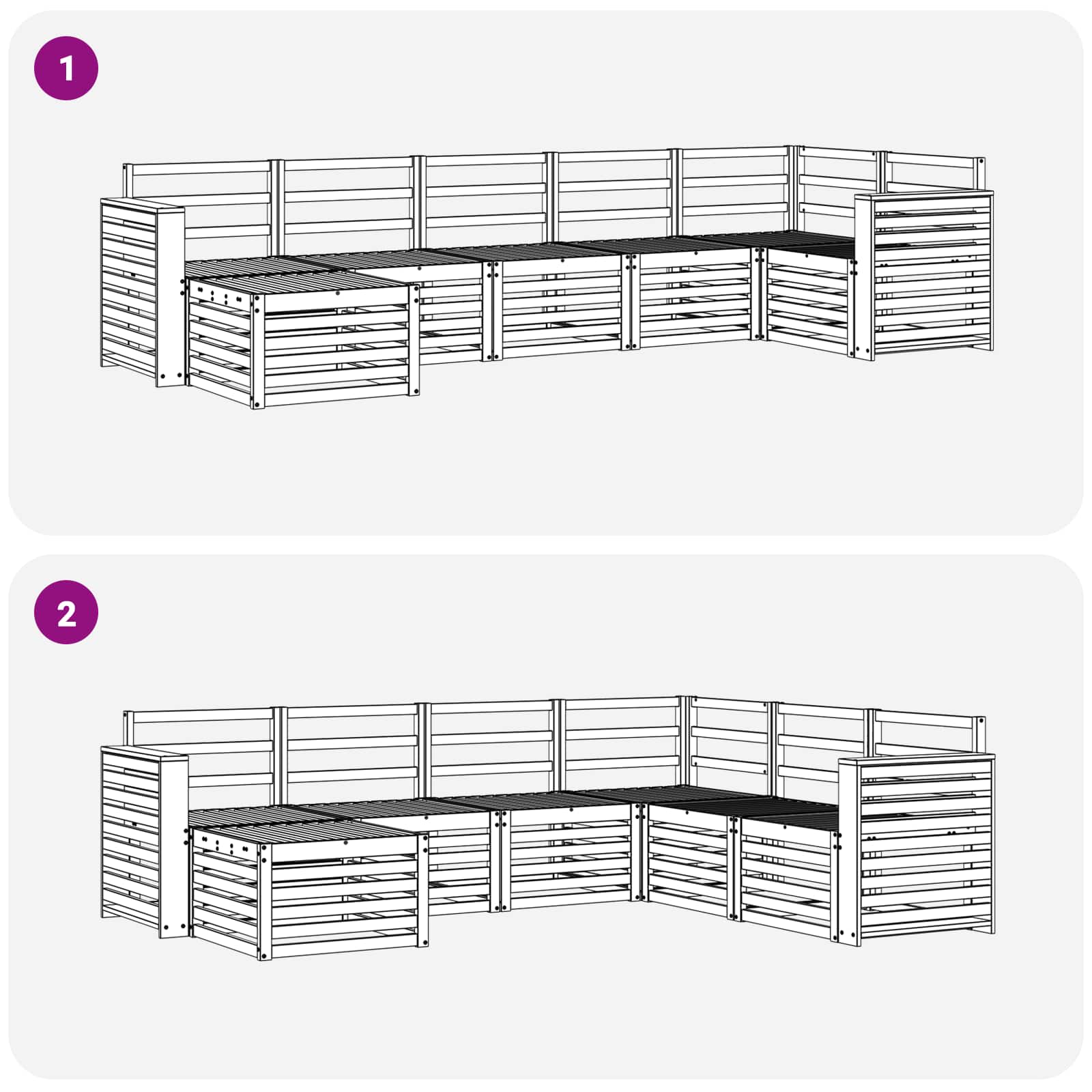 Sofa-Sets 7 pcs Naturel Massief Acaciahout image 8