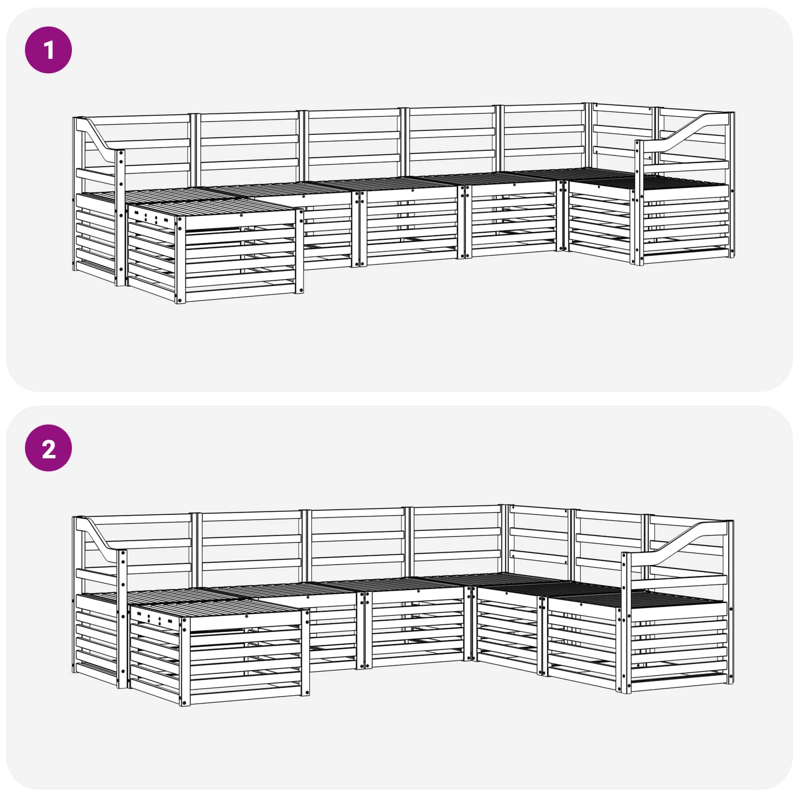Sofa-Sets 7 pcs Naturel Massief Acaciahout image 8